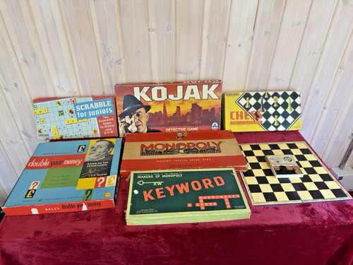 Vintage board games - vintage, x7