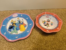 Vintage Disney Princesses Melamine Kid Dinner Plate and Bowl