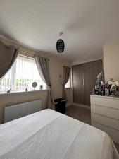 B&Q Sliding Wardrobe Doors with Rails Grey 220cm x 184cm Used Good Condition