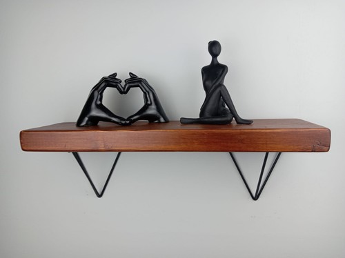 Rustic chunky shelf solid wood - shelf,