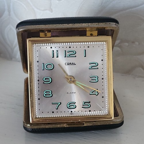 Coral vintage travel alarm - vintage,