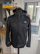 The North Face Summit Series WINDSTOPPER Black Womens Full Zip Hiking Hoodie L