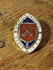 Vintage 1915 Vaughton & Sons Silver & Enamel Badge Sheffield Cathedral Choir OBA