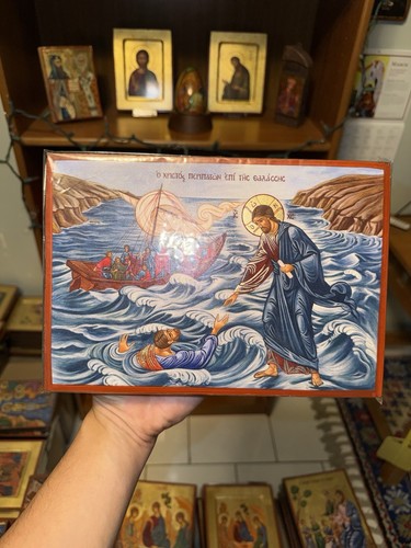 Christ walking water - christ,