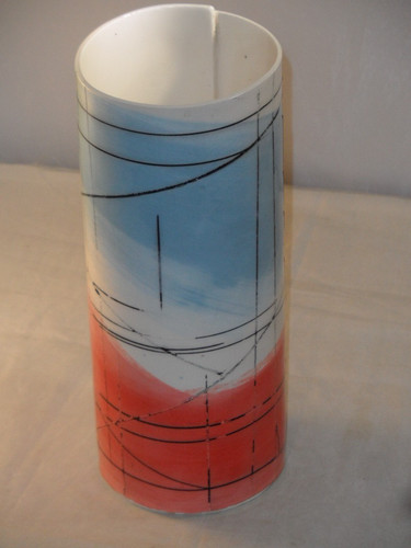 Studio porcelain cylinder vase - studio,