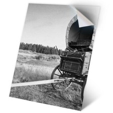 1 x Vinyl Sticker A2 - BW - Vintage American Western Wagon USA #43713