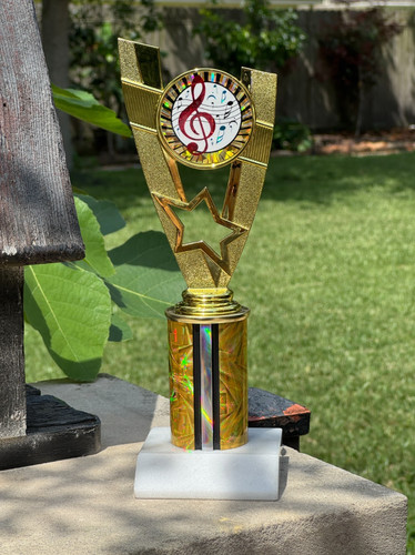 Music trophy award - music,