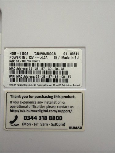 Humax hdr 1100s freesat - humax,