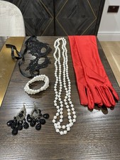 1920s Flapper Girl Great Gatsby Lacy Eye Mask Costume