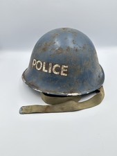 Very Good Vintage British police helmet from the World War II Era