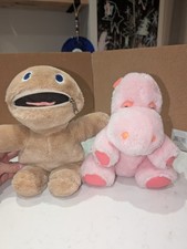 Vintage 1980s St Michael Rainbow Zippy and George Plush Teddy Collectable Toy