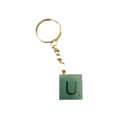 Scrabble style letter - style, keyring