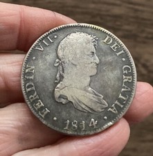 SPANISH COLONIAL. BOLIVIA. FERDINAND VII. SILVER EIGHT REALES. DATED 1814.