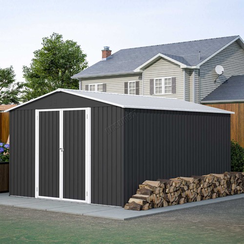 Garden shed 10x12ft metal apex - shed,