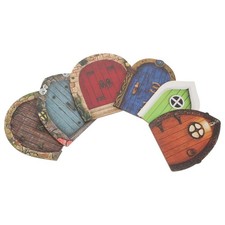 6pcs Miniature Wood Fairy Door