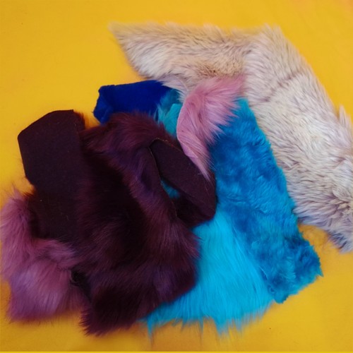 Blue purple knit - , backed