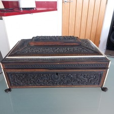 ANTIQUE ANGLO-INDIAN CARVED