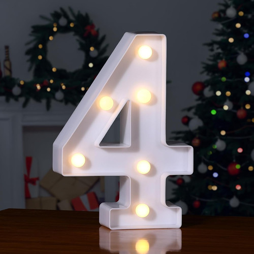 Led light numbers sign - up,