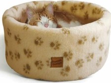 Cat Cosy Bed. Paw Print