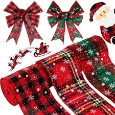 3 Rolls Tartan Ribbon 6 Yards