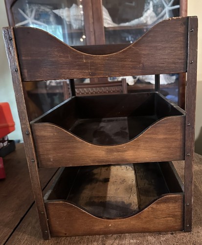 Antique desk top letter tray - desk,