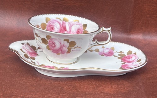 Antique cabbage roses tea cup - roses,