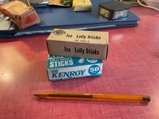 Vintage Kenroy Embee wooden lolly Sticks Two Boxes of vintage boxed collectibles