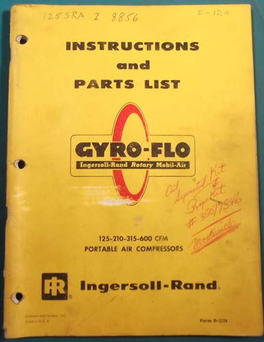 Ingersoll rand 125 - ingersoll, 315