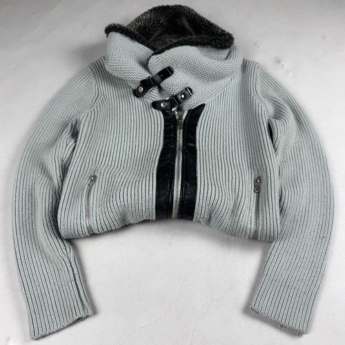 Womens chunky knit zip jacket - chunky,