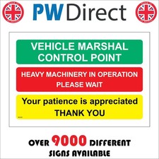 Sign vehicle marshal control - sign,