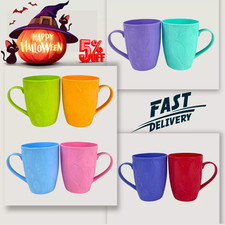 2 Pcs Plastic MUGS with Handle