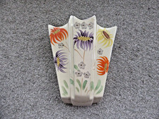 Arthur Wood Floral / Flower Large Art Deco Single Wall Pocket Vase