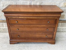 Beautiful Quality Sleigh Bedroom Large Chest French Cherry Wood 4 Drawers  