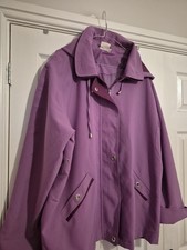 Purple Hooded Windbreaker Coat