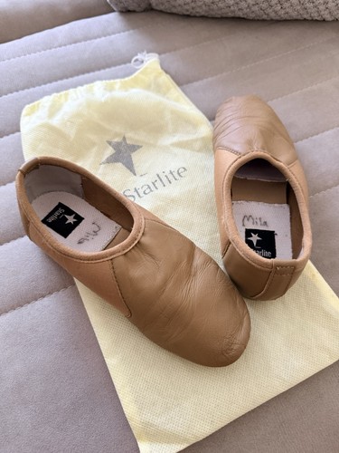 Girls tan leather jazz dance - girls',