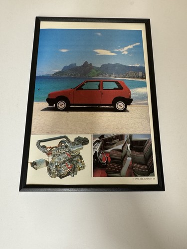 Framed original 1985 fiat uno - framed,