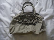 Next Grey Hand Bag Handbag Flower Detail Ladies