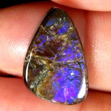 8.50Cts Charming 100% Natural Ammolite Canadian Cab 11x18x4mm Original Gemstone