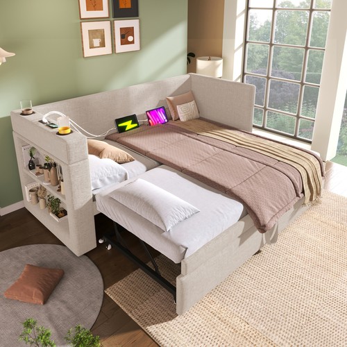 Daybed with pull - out, trundle