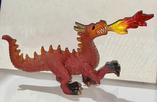 Red dragon plastic model toy - red,