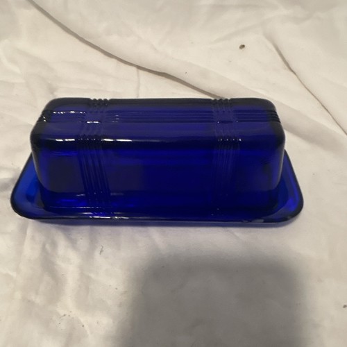 Blue glass covered - glass, butter