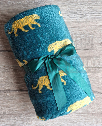 Walking tiger fleece throw - walking,