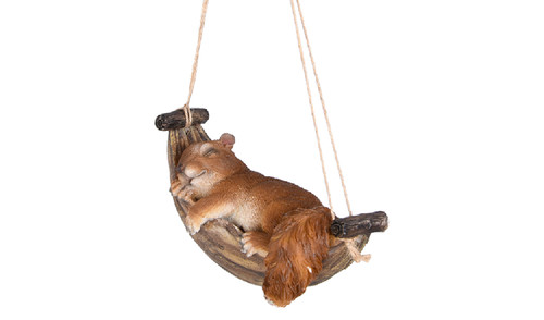 Squirrel sleeping ornament - squirrel,
