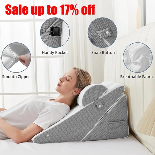 Bed wedge pillow - wedge, support