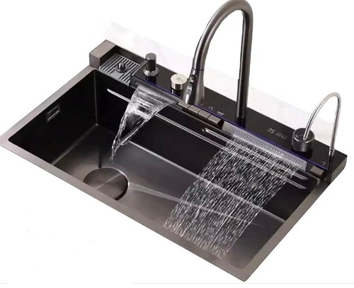 Waterfall kitchen sink - kitchen,