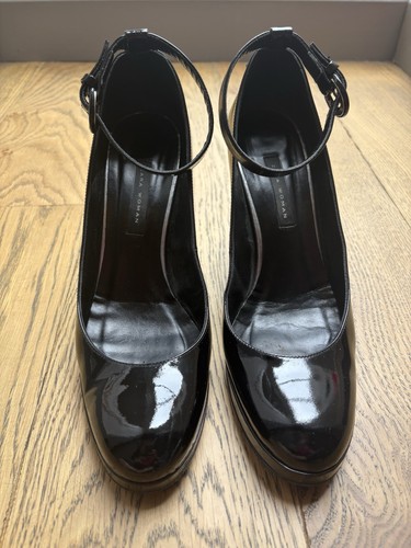 Black patent heels with - patent, ankle