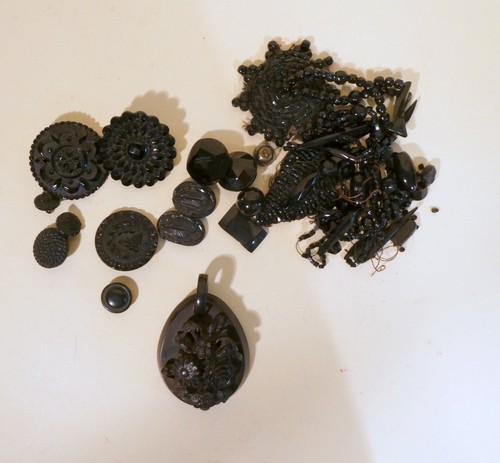 Victorian whitby mourning jet - victorian,