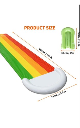 7ft 480cm water slide - water, lawn
