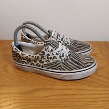Vans Plimsoll Trainers Women's Shoes SIZE UK 4.5 Black Leopard Print Lace Up