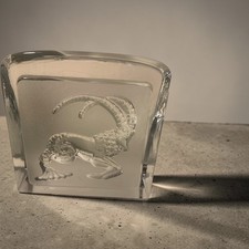 vintage crystal paperweight is